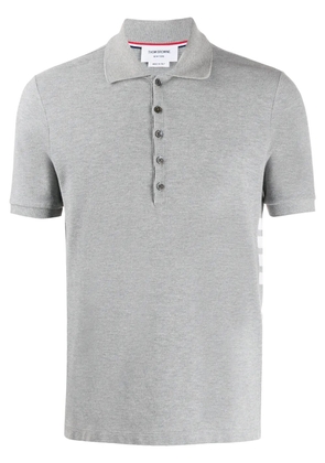 Thom Browne 4-Bar piqué polo shirt - Grey