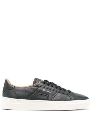 Santoni leather sneakers - Blue