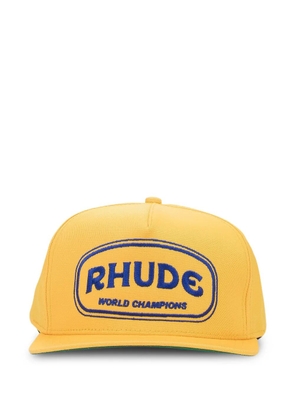 RHUDE logo-embroidery baseball cap - Yellow