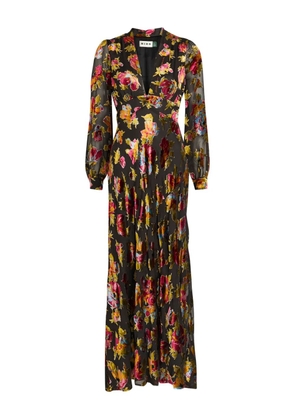 Rixo Emory V-neck floral-print maxi dress - Black