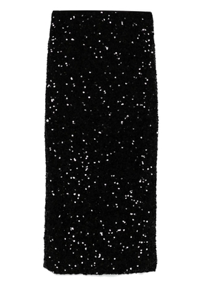 ROTATE BIRGER CHRISTENSEN sequined midi skirt - Black