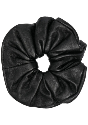 Manokhi elasticated leather scrunchie - Black