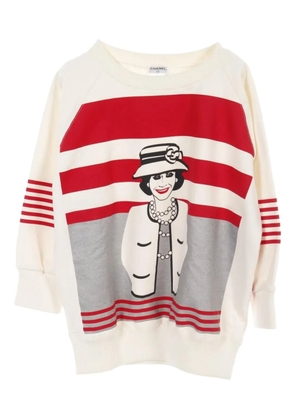 CHANEL Pre-Owned 1986-1988 Mademoiselle sweatshirt - White