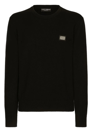 Dolce & Gabbana logo-tag wool-cashmere jumper - Black
