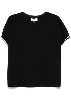 NISSA faux-pearl T-shirt - Black