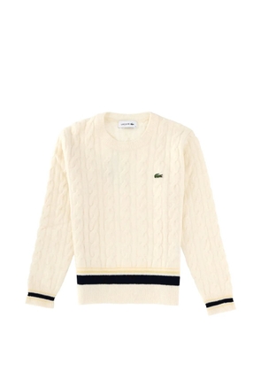 Lacoste cable-knit sweater - Neutrals