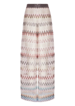 Missoni zigzag-woven trousers - Neutrals