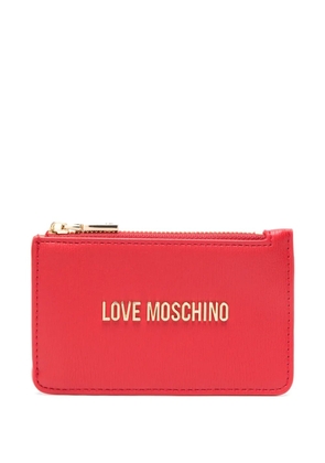 Love Moschino logo-plaque zip-up wallet - Red