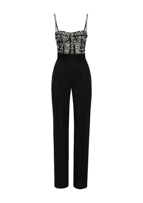 Oscar de la Renta crystal-embellished jumpsuit - Black