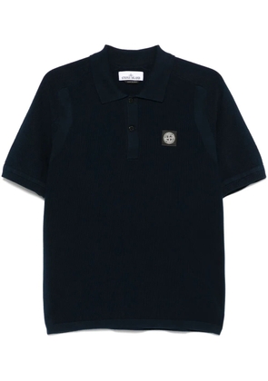 Stone Island waffle-knit polo shirt - Blue