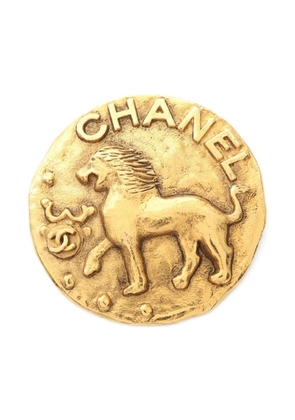 CHANEL Pre-Owned 1986-1988 Coco Mark brooch - Gold