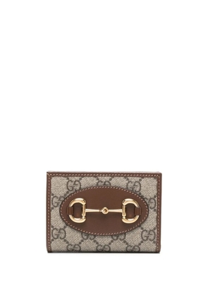 Gucci Horsebit 1955 card case wallet - Neutrals