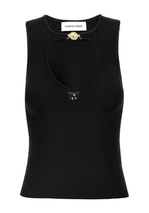 Marine Serre open-knit tank top - Black