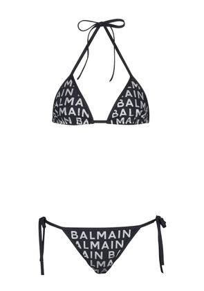 Balmain logo-print bikini set - Black