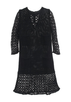 CHANEL Pre-Owned 1986-1988 knitted cotton dress - Black