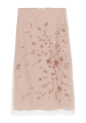 FENDI layered midi skirt - Neutrals