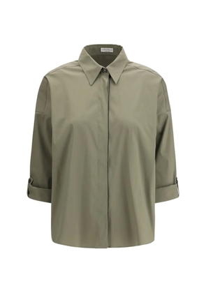 Brunello Cucinelli roll-up sleeve shirt - Green