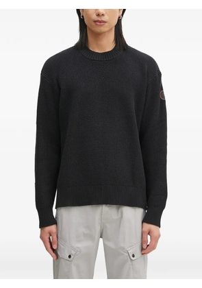 Napapijri logo-patch crew-neck sweater - Black