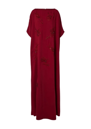 Carolina Herrera floral-beaded maxi dress - Red
