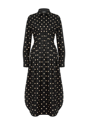 Moschino polka-dot pleated dress - Black
