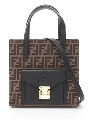 Fendi Pre-Owned Zucca canvas two-way handbag - Brown