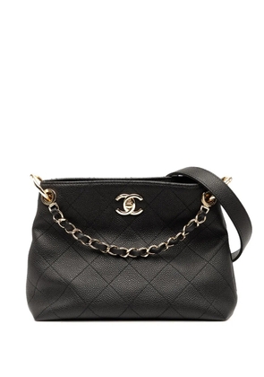 CHANEL Pre-Owned 2019 Small Quilted Caviar City Walk Hobo satchel - Black