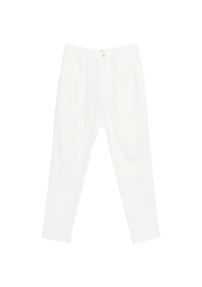 Eleventy pleated trousers - White