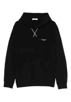 Givenchy cross-stitching logo-detail hoodie - Black