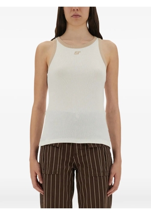 Baum Und Pferdgarten ribbed trim top - White