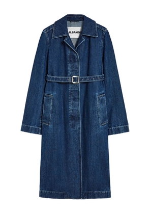 Jil Sander denim trench coat - Blue