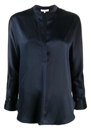 Vince long-sleeved open front blouse - Blue