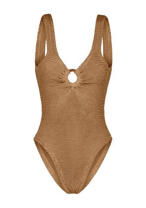 PARAMIDONNA Romana ring one-piece swimsuit - Brown