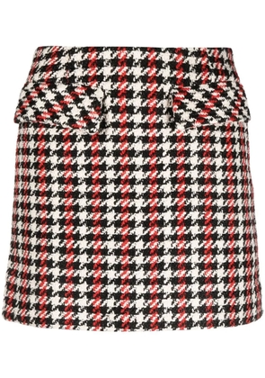 Baum Und Pferdgarten houndstooth A-line mini skirt - Red
