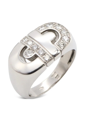 Bvlgari Pre-Owned 2010s 18K white gold Parentesi diamond ring - Silver