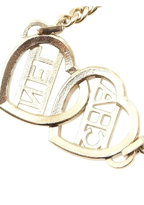 CHANEL Pre-Owned logo-rhinestone necklace - Gold