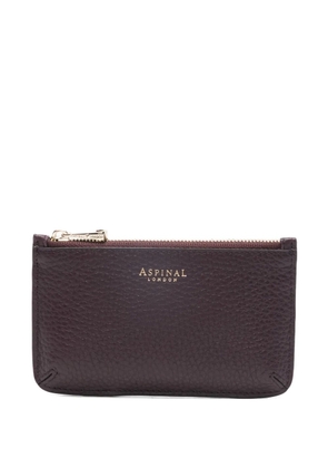 Aspinal Of London Ella pebbled-leather cardholder - Red