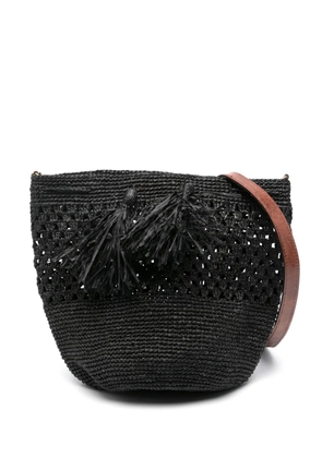 IBELIV Haingo raffia bucket bag - Black