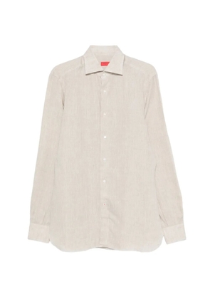 Isaia buttoned long-sleeve shirt - Neutrals