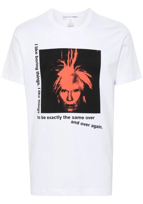 Comme Des Garçons Shirt graphic-print cotton T-shirt - White