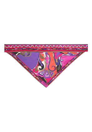 PUCCI orchidee-print triangle scarf - Pink