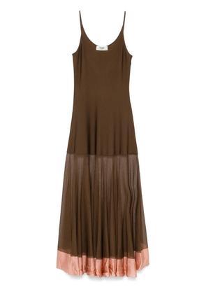 FENDI knitted maxi dress - Brown