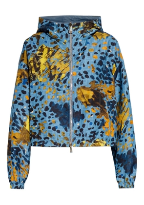 FENDI reversible logo-patch jacket - Blue