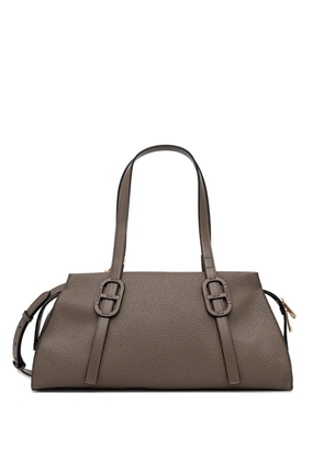 TWINSET pebble-grain buckle tote bag - Grey