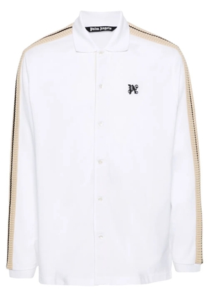 Palm Angels crochet-trim polo shirt - White