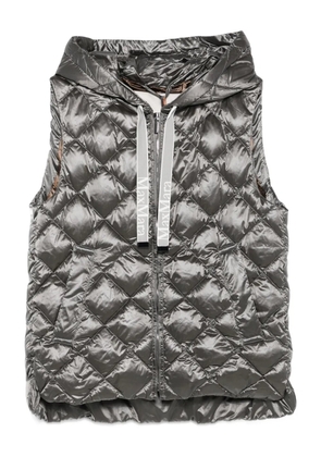 Max Mara quilted hooded gilet - Grey