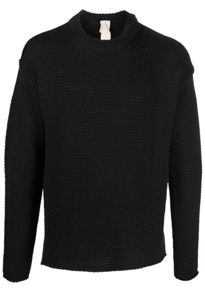 Ten C crew-neck knitted jumper - Black