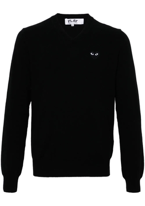 Comme Des Garçons Play heart-patch wool jumper - Black