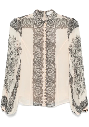 ZIMMERMANN Sunray pleated blouse - Neutrals
