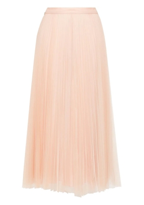 TWINSET logo-plaque midi skirt - Neutrals