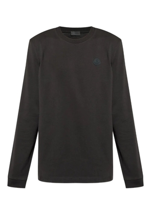 Moncler logo-patch long-sleeve T-shirt - Black